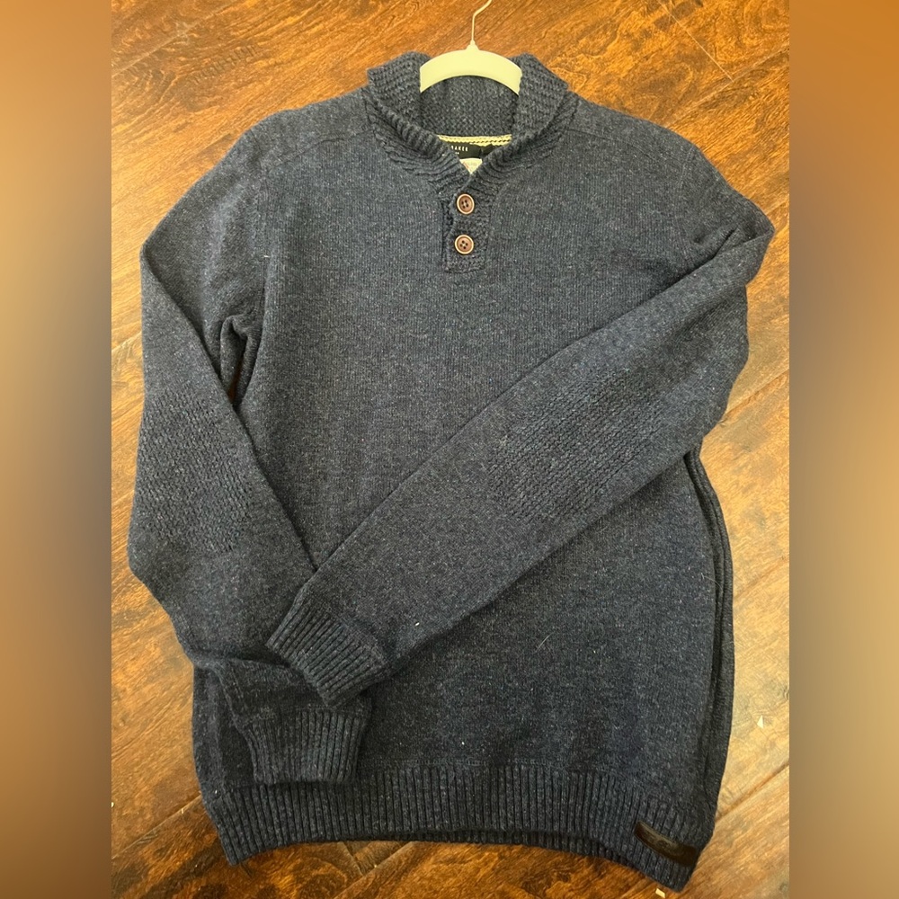 Ted Baker London 3 Button Mockneck Sweater Ted 3 US Large